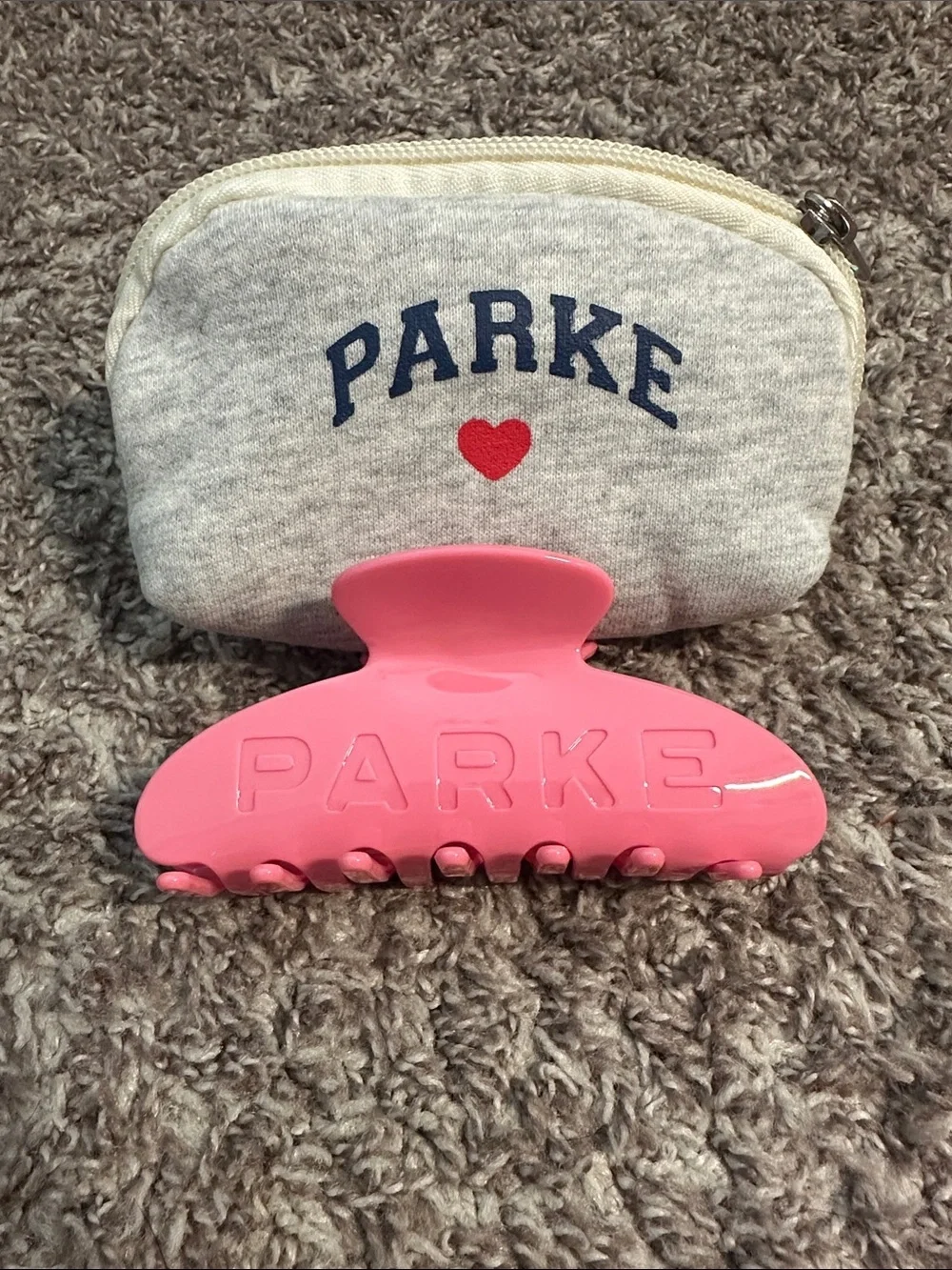 PARKE Pink Hair Claw Clip - Compact Grip for Women